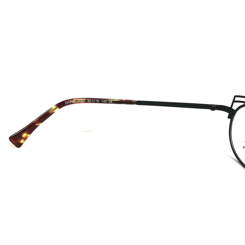 BOZ Eyeglasses Frames DONA 0055 Shiny Black Shiny Gold Cat Eye 50-16-140